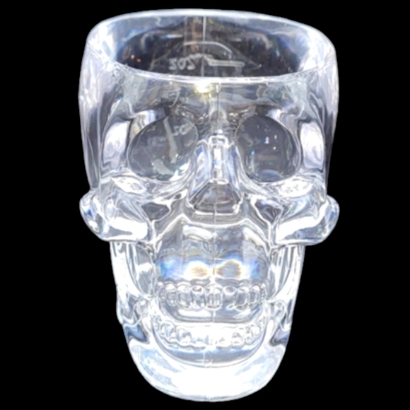 NEW 4"CRYSTAL HEAD" VODKA SKULL PLASTIC SHOT GLASSES - Picture 3 of 8